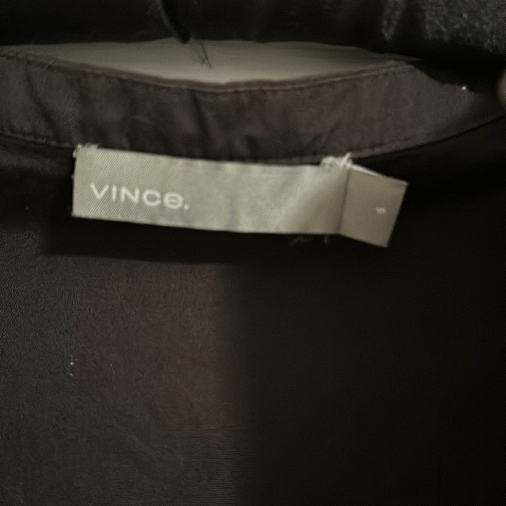 Vince Button Down Small Black Blouse. Euc - image 2